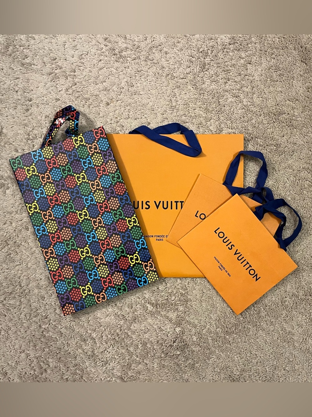 Assortment of Designer Shopping Bags